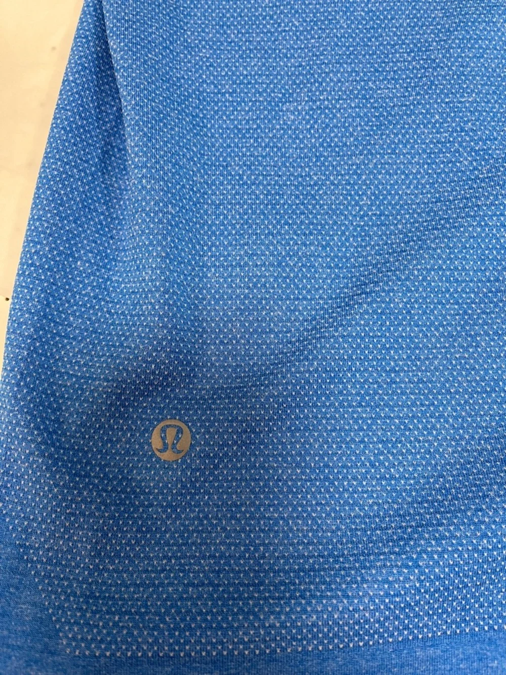 lululemon athletica Heathered Blue 1/4 Zip Hoodie men’s L performance pullover - Picture 8 of 12
